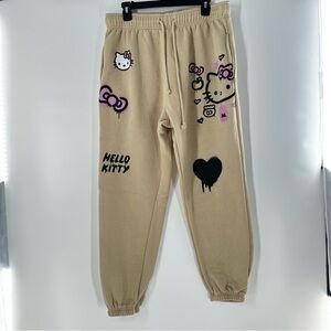 Hello Kitty Tan Kids Joggers Large Tan